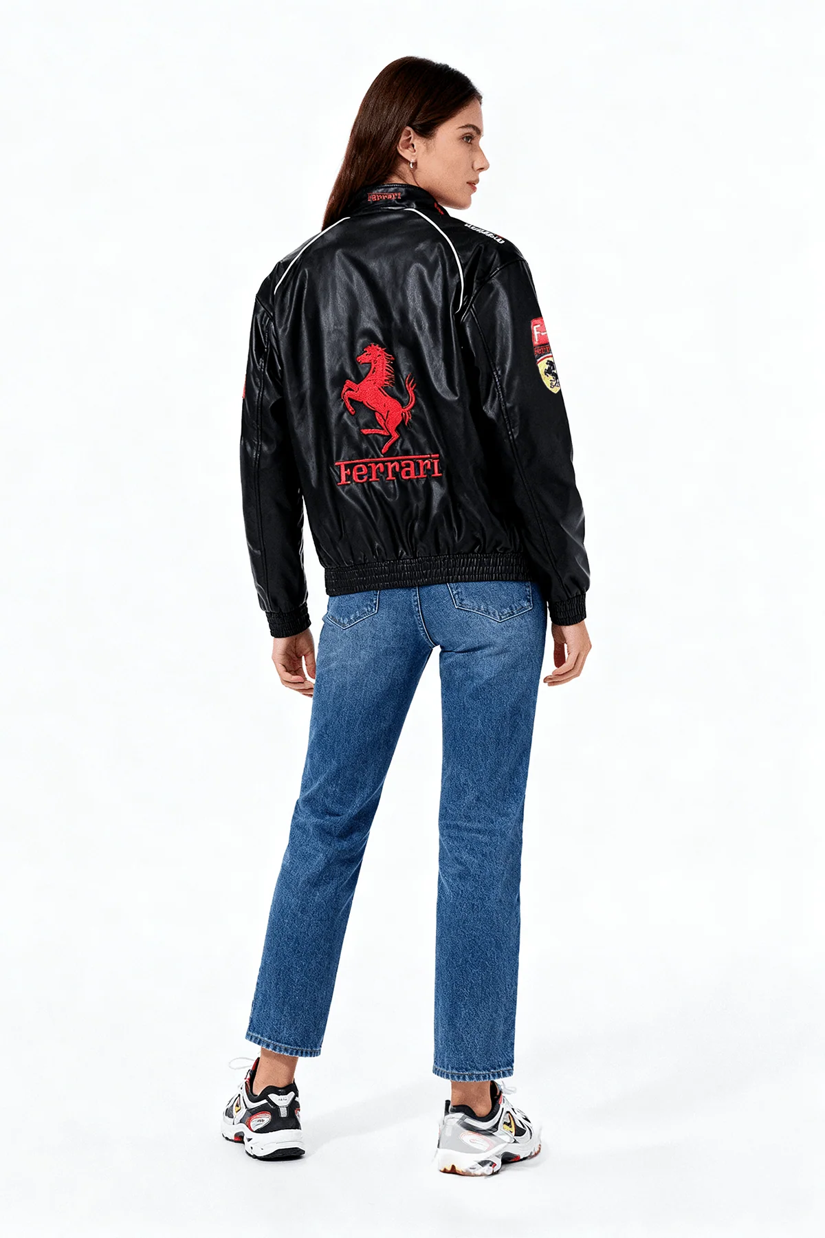 Ferrari F1 Vintage Leather Jacket - Red Edition - Image 6