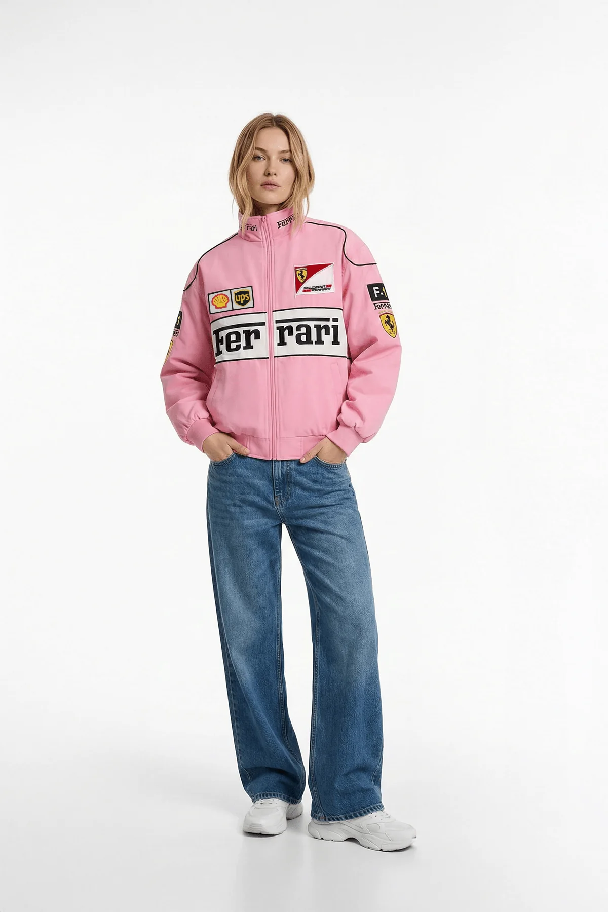 Ferrari F1 Vintage Racing Jacket - Pink Cotton Edition - Image 3
