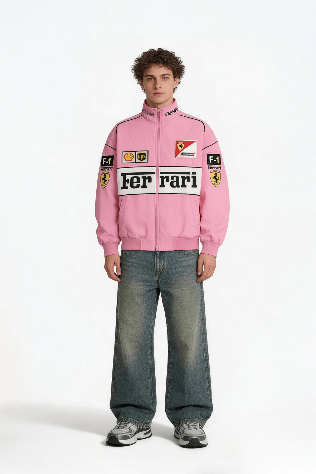 Ferrari F1 Vintage Racing Jacket - Pink Cotton Edition - Image 4