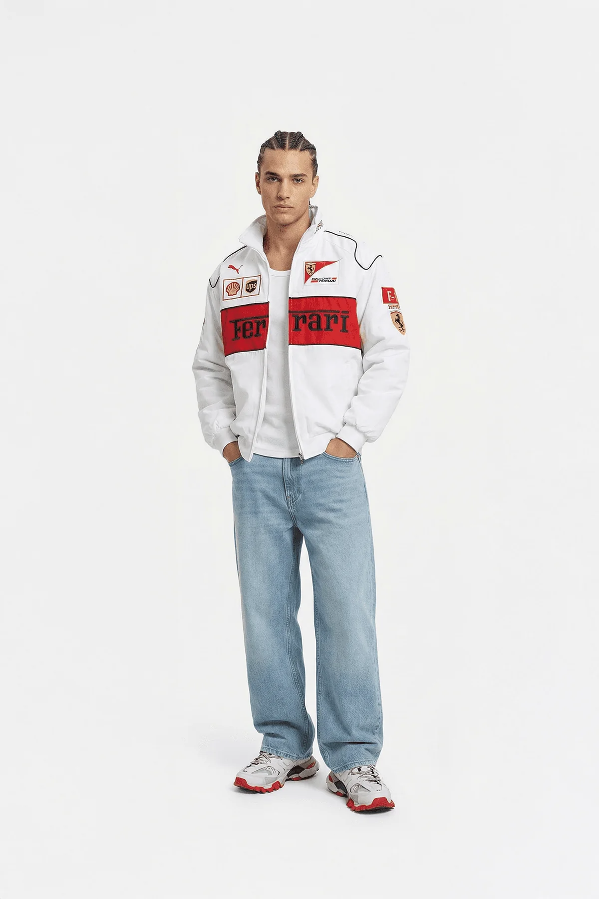 Ferrari F1 Vintage Racing Jacket - White Edition - Image 3