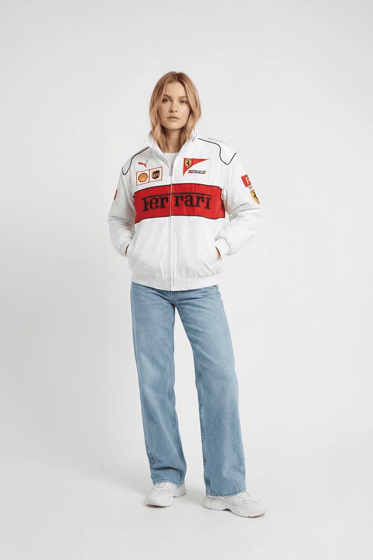 Ferrari F1 Vintage Racing Jacket - White Edition - Image 4