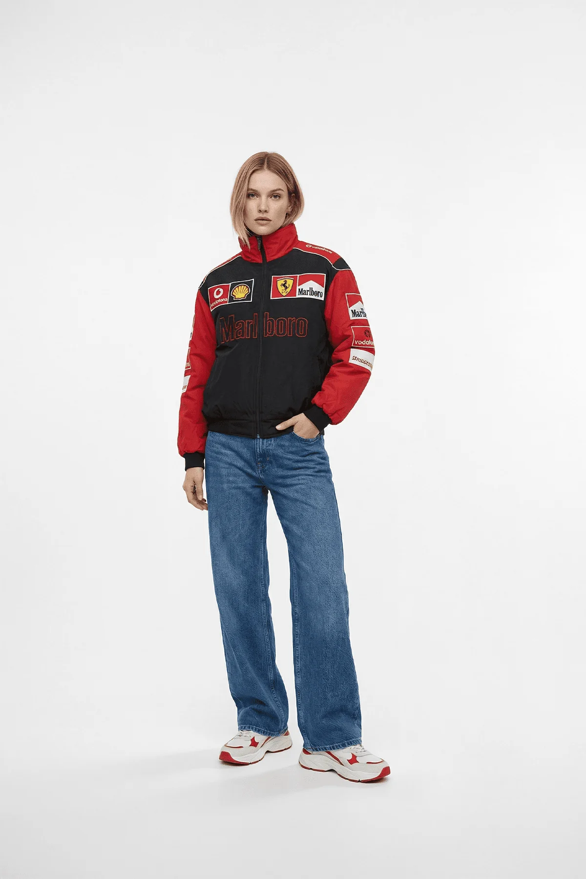 Ferrari F1 Vintage Racing Jacket - White & Red Edition - Image 4