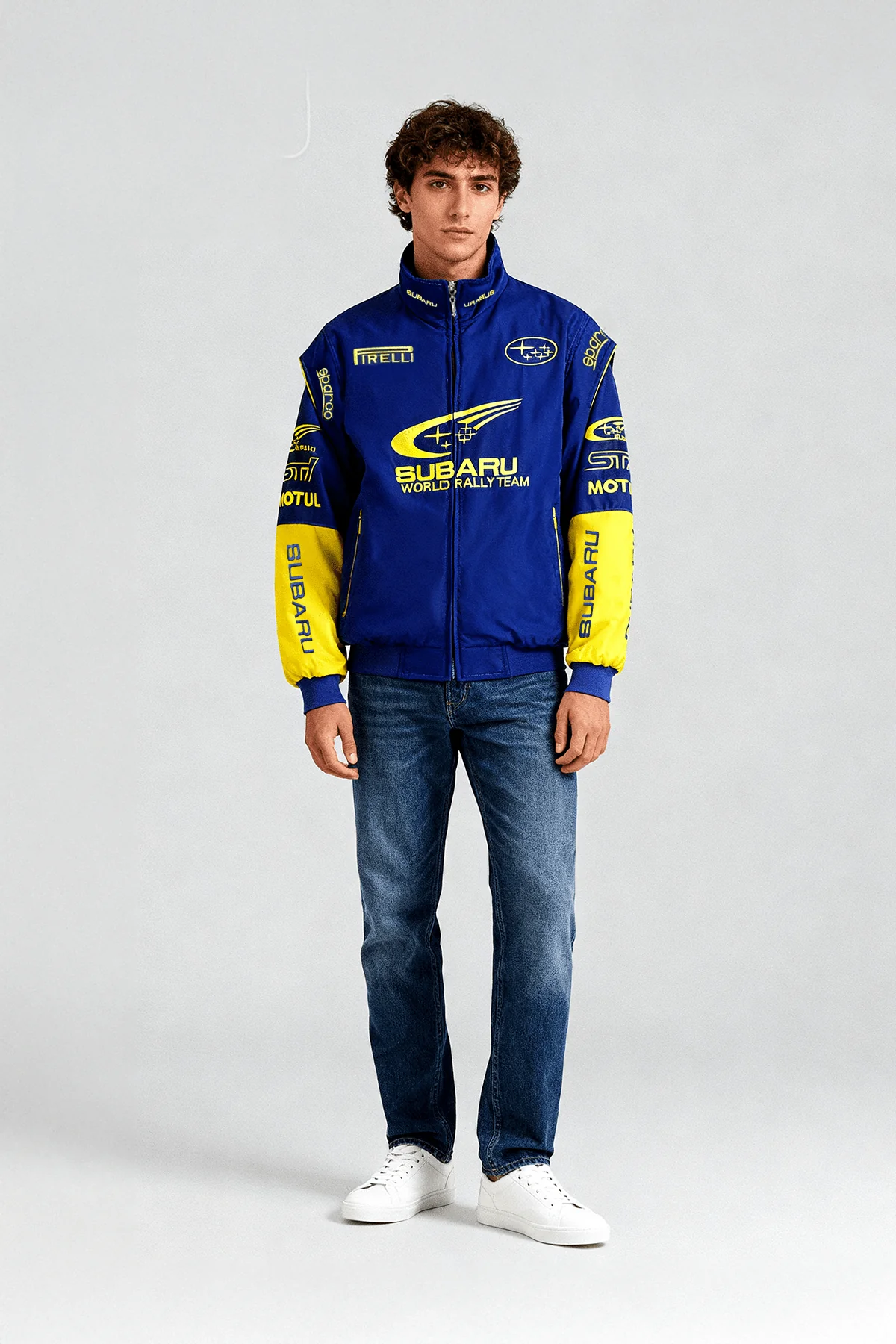 Subaru Rally Vintage Racing Jacket - Blue Edition - Image 3